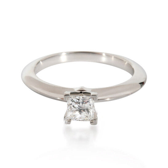 Original Pre-Owned Tiffany & Co. Princess Cut Diamond Engagement Ring in Platinum F VVS2 0.32 CT