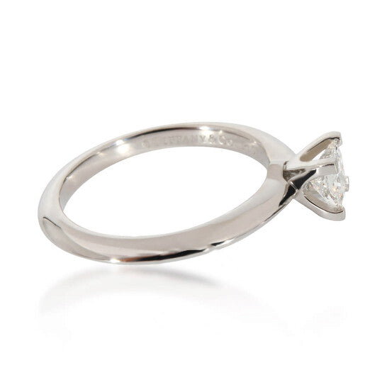 Original Pre-Owned Tiffany & Co. Princess Cut Diamond Engagement Ring in Platinum F VVS2 0.32 CT