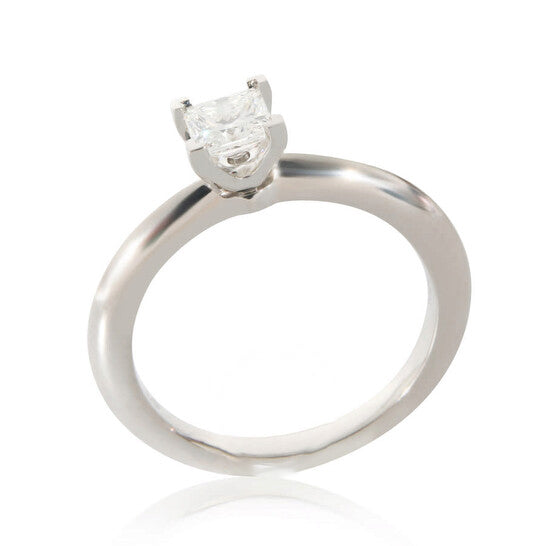 Original Pre-Owned Tiffany & Co. Princess Cut Diamond Engagement Ring in Platinum F VVS2 0.32 CT