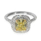 Original Pre-Owned Tiffany & Co. Soleste Yellow Diamond Engagement Ring in 18k Gold & Platinum 1.98