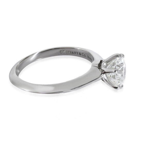 Original Pre-Owned Tiffany & Co. Solitaire Diamond Engagement Ring in Platinum  H VVS1 1.34 CTW