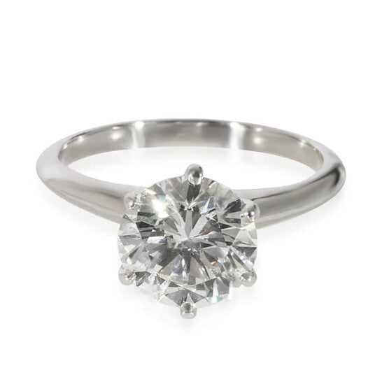 Original Pre-Owned Tiffany & Co. Solitaire Diamond  Engagement  Ring in  Platinum I VS1 2.17 CTW