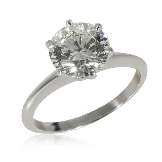 Original Pre-Owned Tiffany & Co. Solitaire Diamond  Engagement  Ring in  Platinum I VS1 2.17 CTW