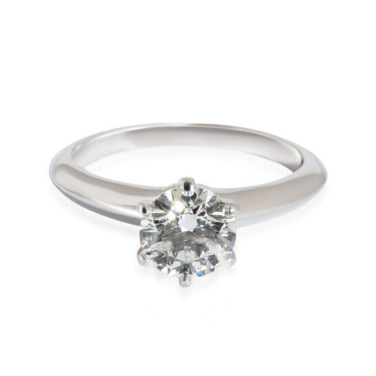 Original Pre-Owned Tiffany & Co. Tiffany Setting Engagement Ring in  Platinum I VVS1 1.19 CTW