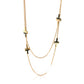 Original Pre-Owned Tiffany T Black Onyx Station Necklace in 18k Yellow Gold