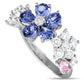 Original Pre-Owned Van Cleef   Arpels Folie des Pr xE9 s 18K White Gold 1.31ct Diamond and Sapphire Ring