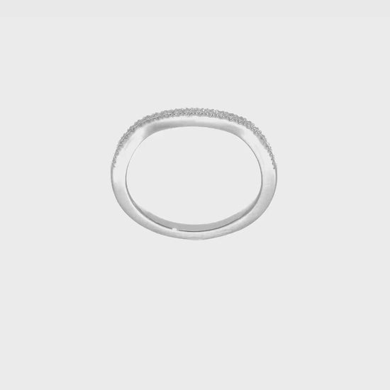 14K White Gold Real Diamond Contoured Wedding Band-RM2564B-018-WAA