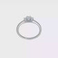 0.13ct. CZ Solid Real 14K White Gold 3-Stone Engagement Ring-RM2951E-013-W