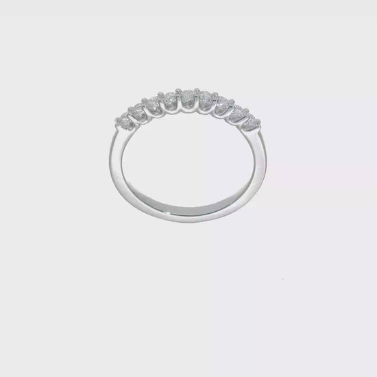 14k White Gold Real Diamond Wedding Band-RM2773B-035-WAA