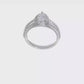 14K White Gold Diamond Pear CZ Pear Halo Engagement Ring-RM2335E-075-WAA