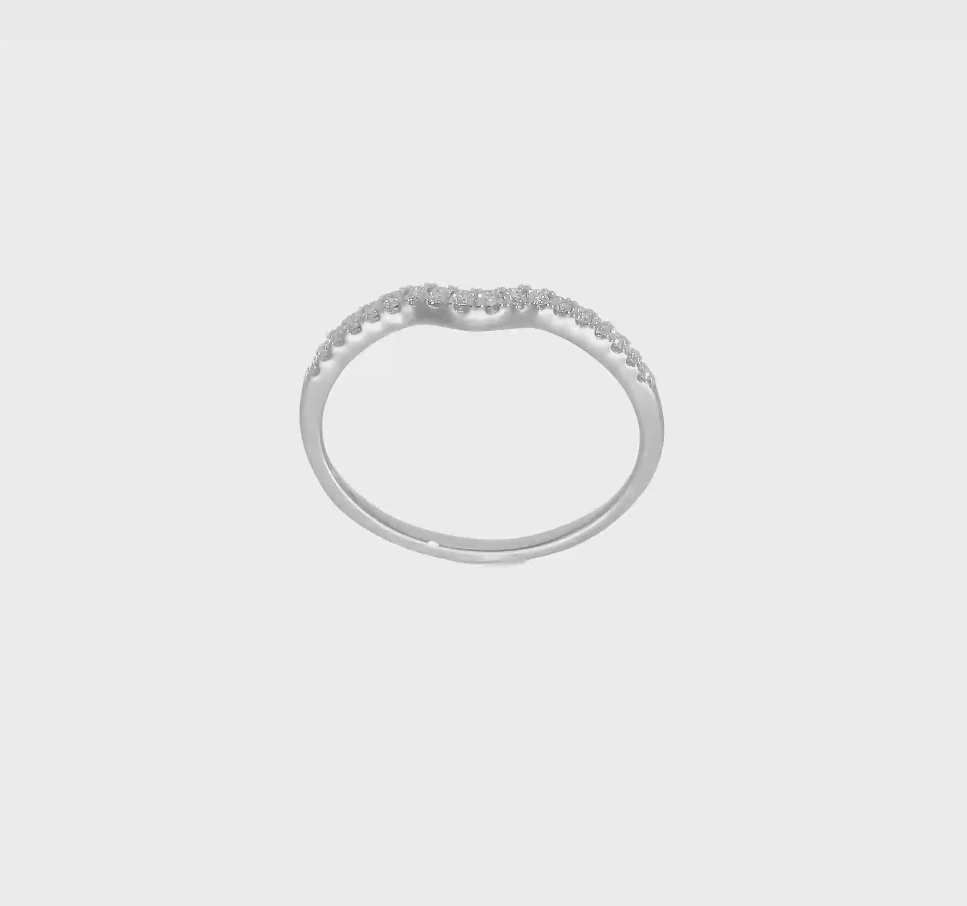 0.13ct. CZ Solid Real 14k White Gold Wedding Wedding Band Ring-rm2607b-013-waa