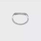 0.11ct. CZ Solid Real 14k White Gold Wedding Wedding Band Ring-rm2397b-011-waa