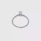 0.25ct. CZ Solid Real 14k White Gold Solitaire Engagement Ring-rm1933e-025-w