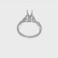 14k White Gold Simulated Diamond Infinity Engagement Ring-RM2564E-041-WAA