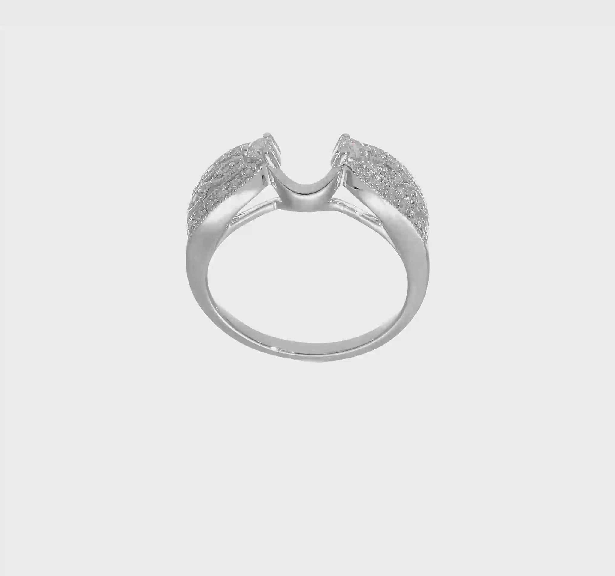 14K White Gold Real Diamond Wrap-RM3088B-025-WAA