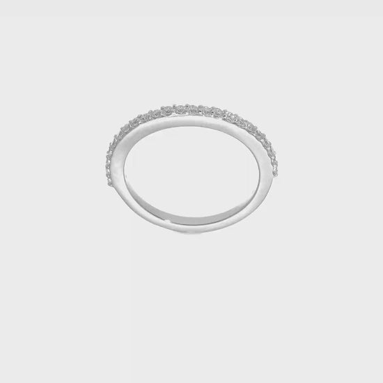 14K White Gold Real Diamond Wedding Band-RM2335B-035-WAA