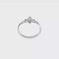 0.24ct. CZ Solid Real 14k White Polish Petite Beaded Edge Marquise Complete Dia Ring-RM7785E-024-WAA