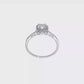 14k White Gold Cushion Halo Simulated Diamond Engagement Ring-RM2045E-075-WAA