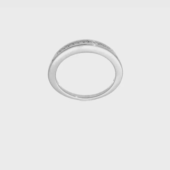 14k White Gold Real Diamond Wedding Band-RM2670B-015-WAA