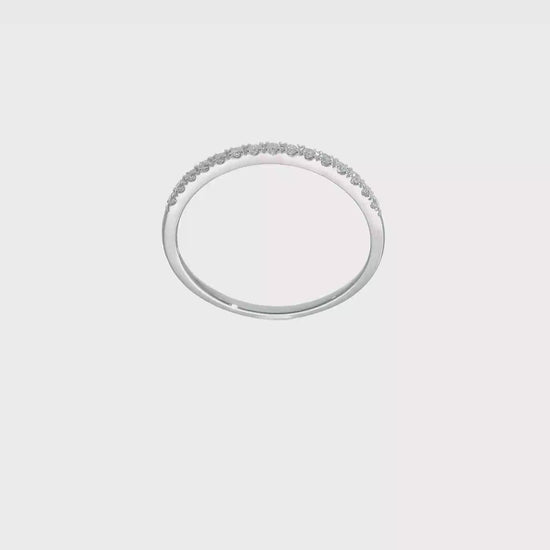 0.12ct. CZ Solid Real 14K White Gold Wedding Band Ring-rm3273b-012-waa