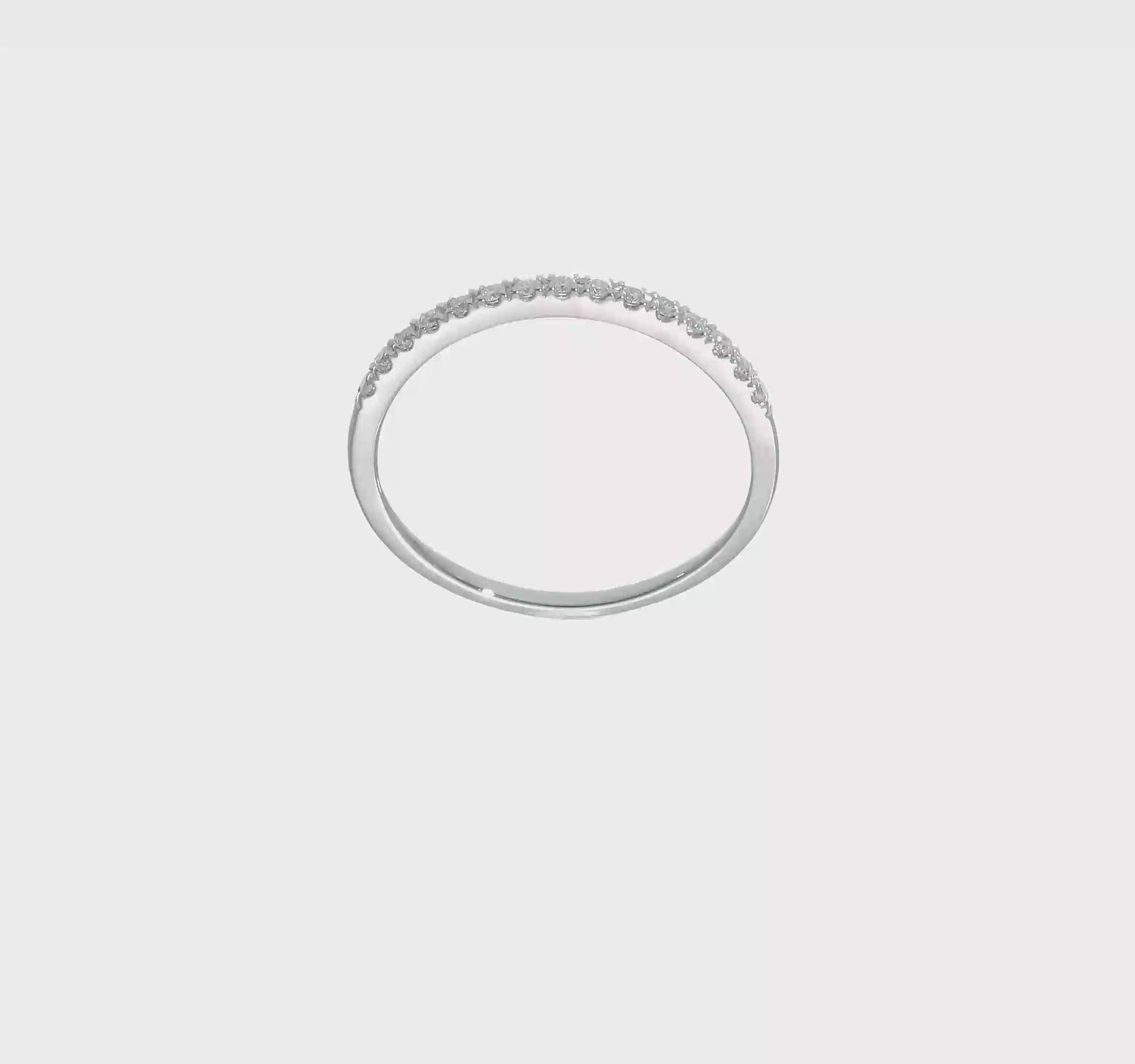 0.12ct. CZ Solid Real 14K White Gold Wedding Band Ring-rm3273b-012-waa