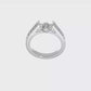 14K White Gold Diamond Peg Set CZ Engagement Ring-RM2645E-068-WAA