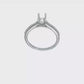 14K White Gold Simulated Diamond Engagement Ring-RM2638E-033-WAA