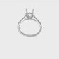 0.25ct. CZ Solid Real 14k White Gold Round Solitaire Engagement Ring Engagement Polished-rm1930e-025-w