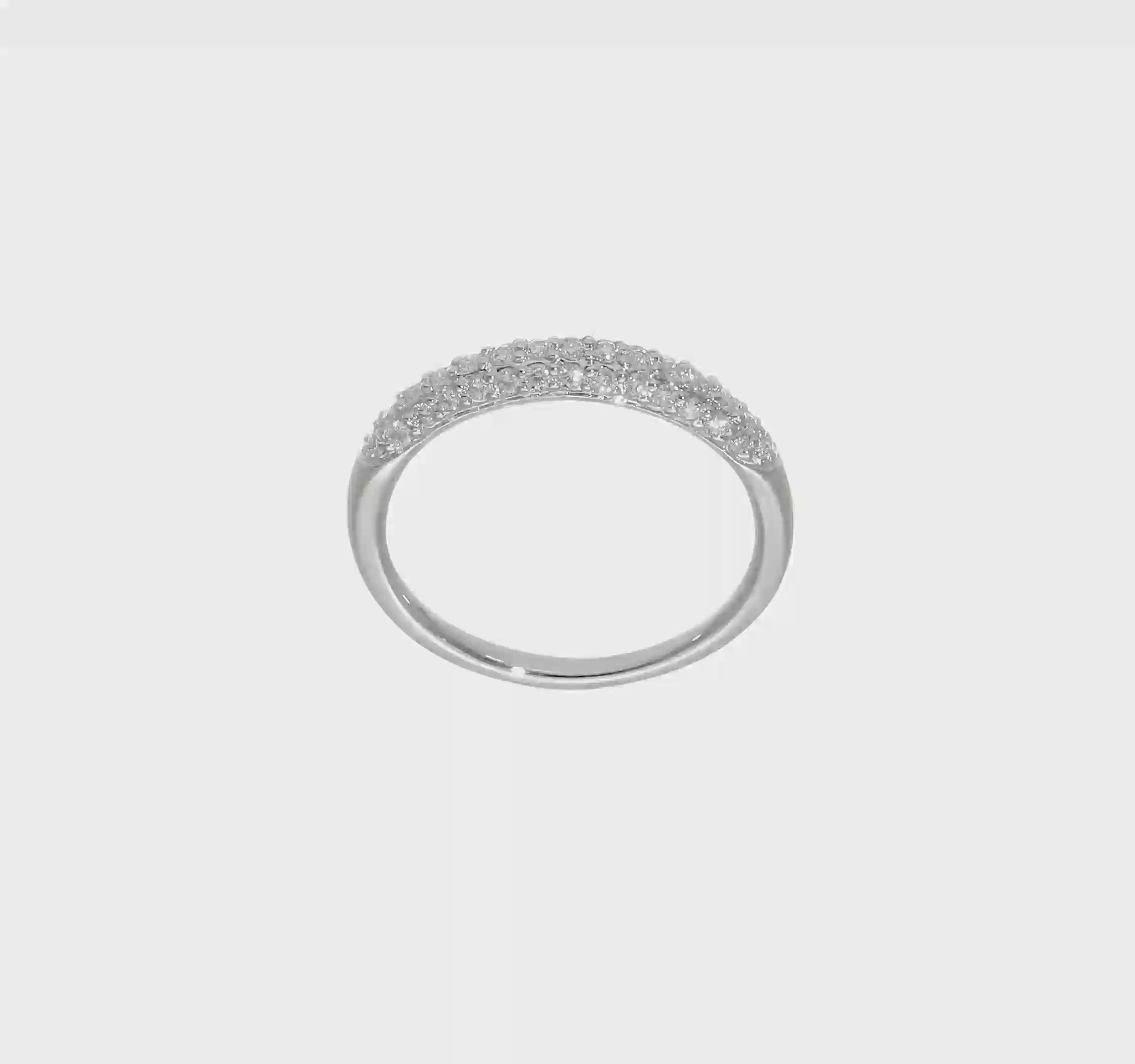 14K White Gold Real Diamond Wedding Band-RM2299B-035-WAA