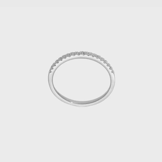 0.14ct. CZ Solid Real 14k White Gold Wedding Wedding Band Ring-rm2076b-014-waa