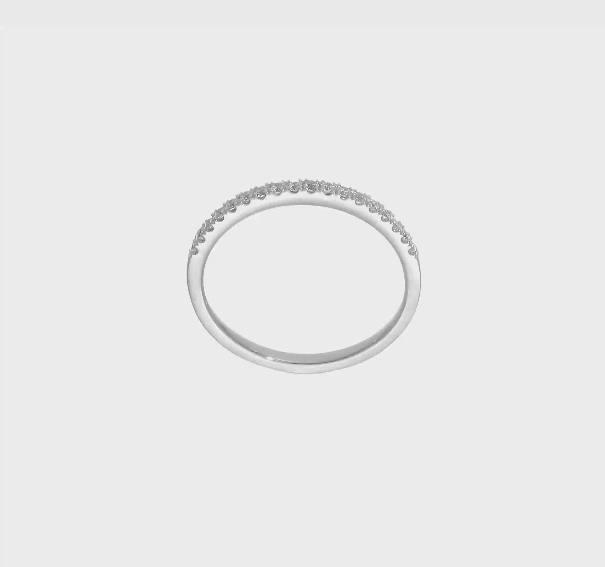 0.14ct. CZ Solid Real 14k White Gold Wedding Wedding Band Ring-rm2076b-014-waa