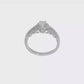 14K White Gold Round Simulated Diamond Halo Engagement Ring-RM2147E-025-WAA