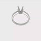 14K White Gold Simulated Diamond Engagement Ring-RM2593E-025-WAA