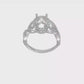 14K White Gold Diamond Oval CZ Oval Halo Engagement Ring-RM2334E-050-WAA