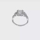 14K White Gold Diamond Princess CZ Cushion Halo Engagement Ring-RM2317E-075-WAA