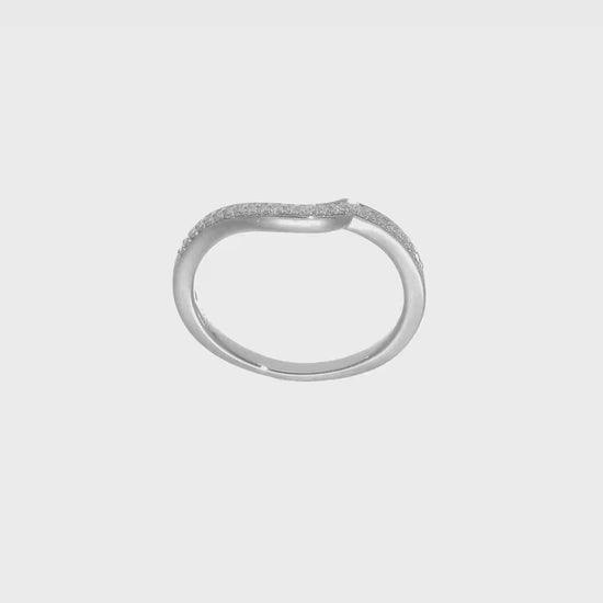 0.12ct. CZ Solid Real 14K White Gold Wedding Wedding Band Ring-rm2452b-012-waa