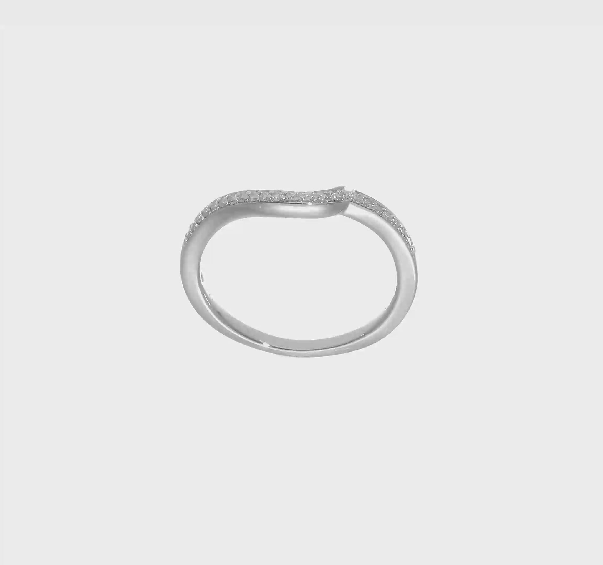 0.12ct. CZ Solid Real 14K White Gold Wedding Wedding Band Ring-rm2452b-012-waa