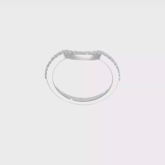 14K White Gold Real Diamond Wedding Band-RM2333B-030-WAA