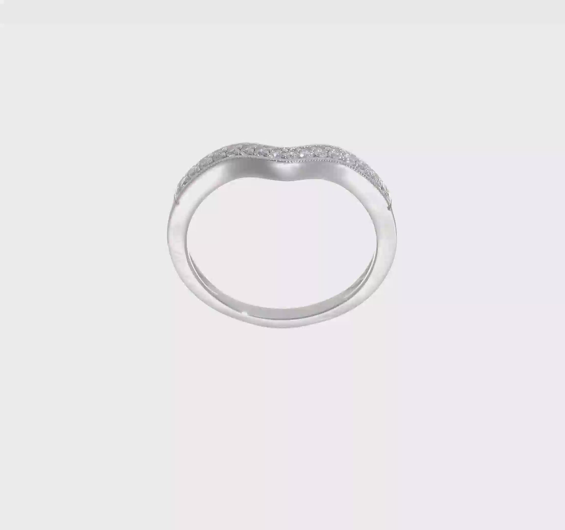 0.15ct. CZ Solid Real 14k White Gold Wedding Wedding Band Ring-RM2151B-015-W