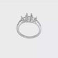 14K White Gold 3 Stone Simulated Diamond Engagement Ring-RM2972E-033-WAA