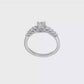 14K White Gold Diamond Peg Set CZ Engagement Ring-RM2773E-031-WAA