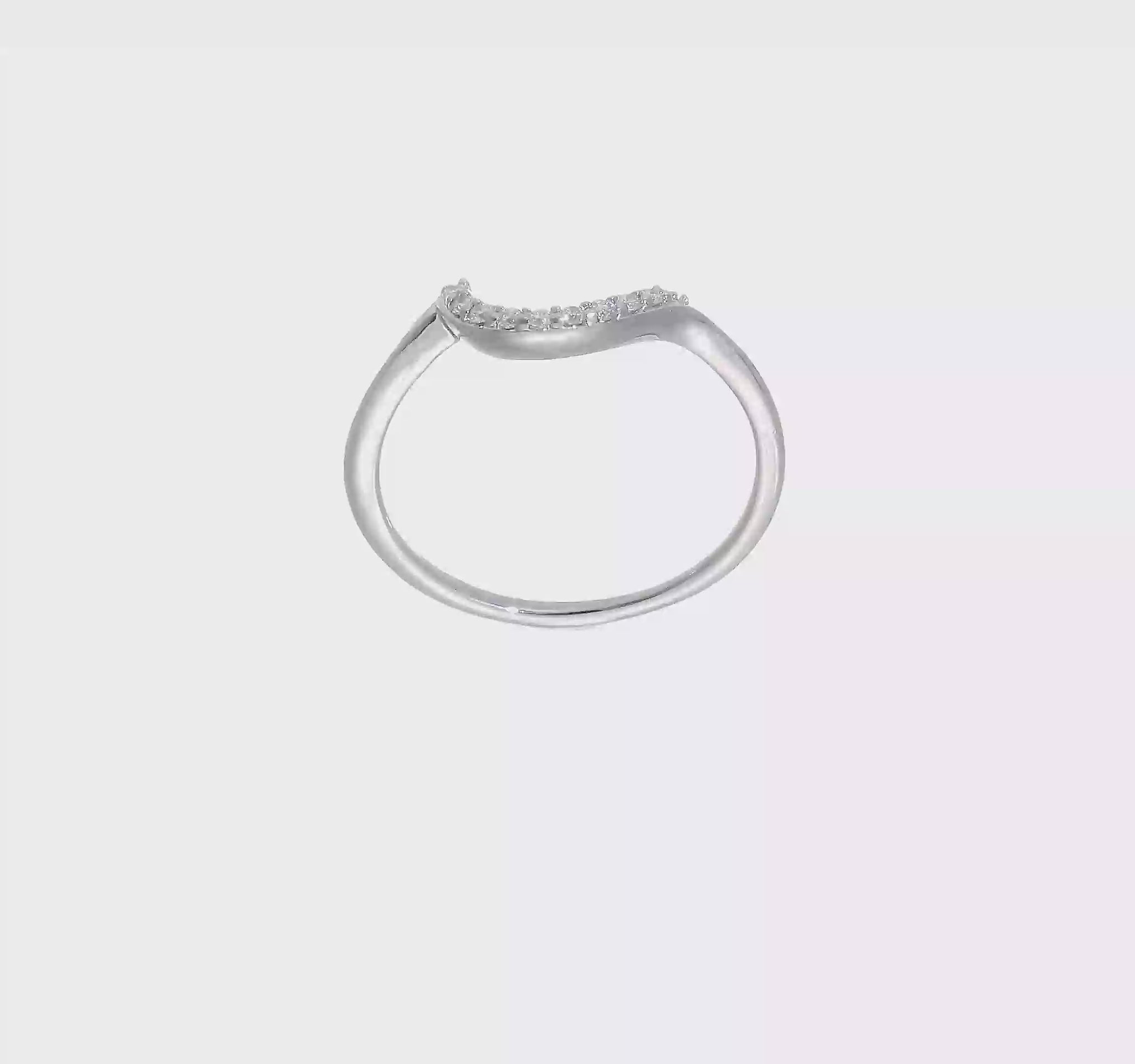 0.09ct. CZ Solid Real 14K White Gold Wedding Wedding Band Ring-rm2444b-009-waa