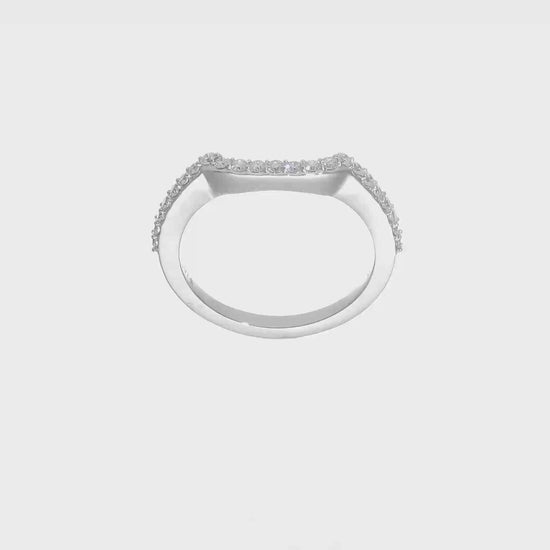 14K White Gold Real Diamond Wedding Band-RM2318B-035-WAA