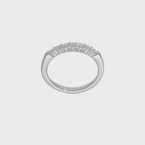 14k White Gold Real Diamond Wedding Band-RM2754B-049-WAA