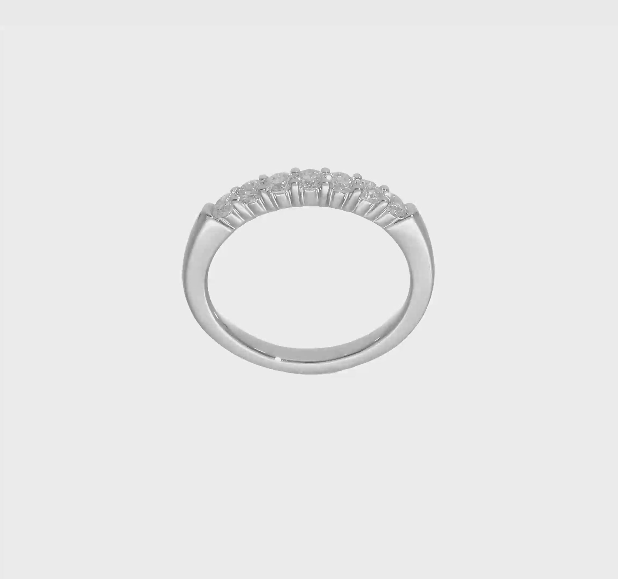 14k White Gold Real Diamond Wedding Band-RM2754B-049-WAA