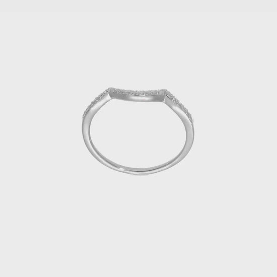 0.13ct. CZ Solid Real 14k White Gold Wedding Wedding Band Ring-rm2519b-013-w