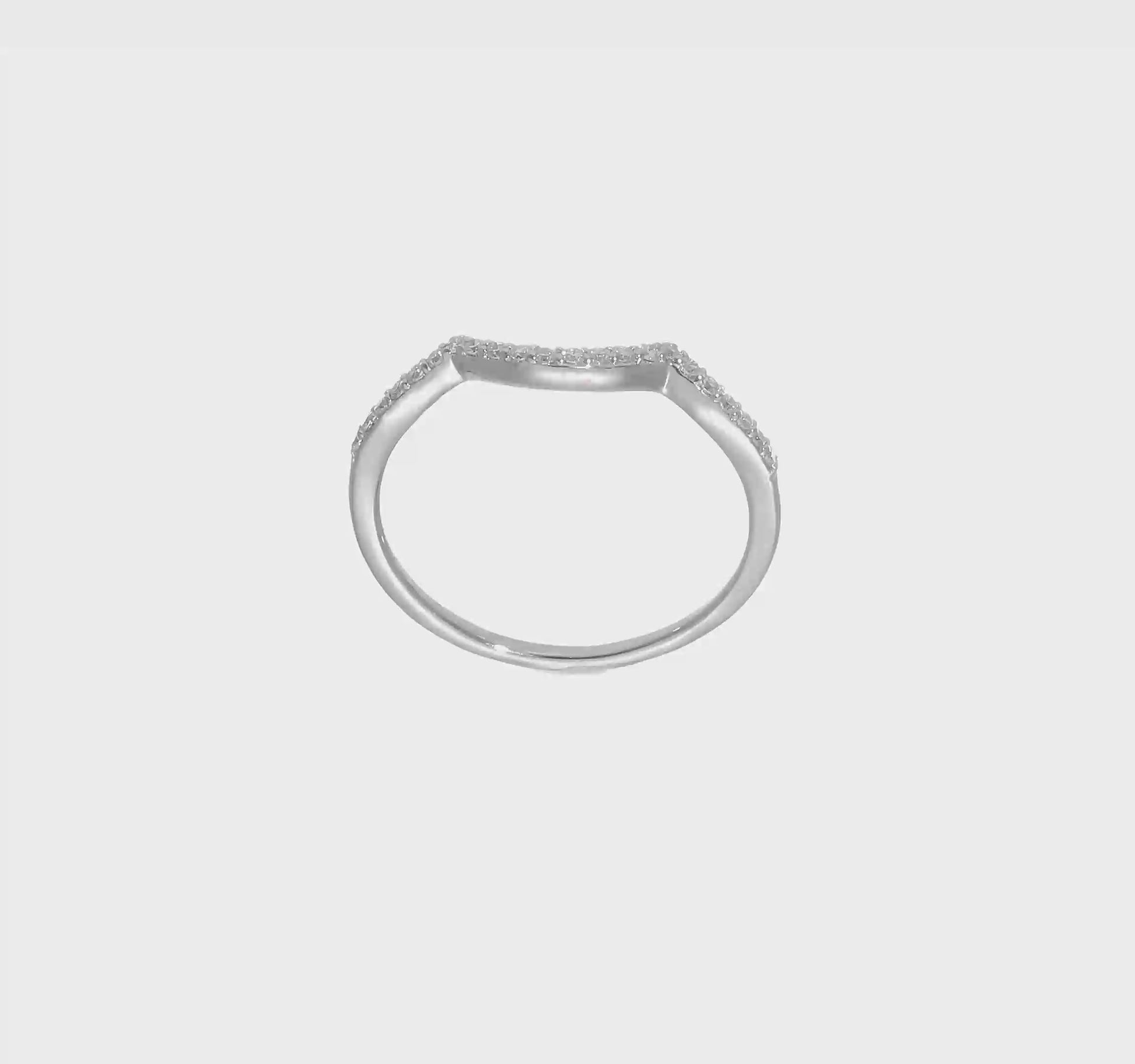 0.13ct. CZ Solid Real 14k White Gold Wedding Wedding Band Ring-rm2519b-013-w