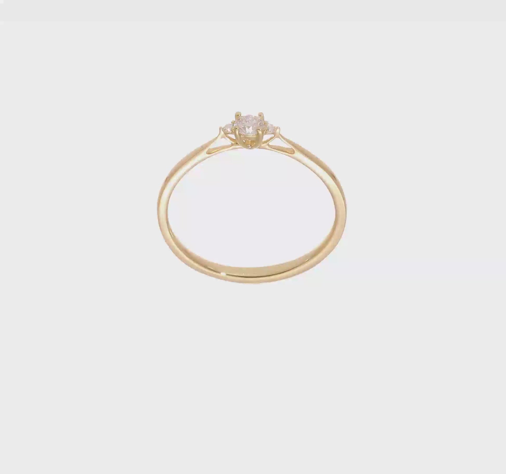 0.12ct. CZ Solid Real 14k Complete Promise Ring-rm6623e-012-yaa