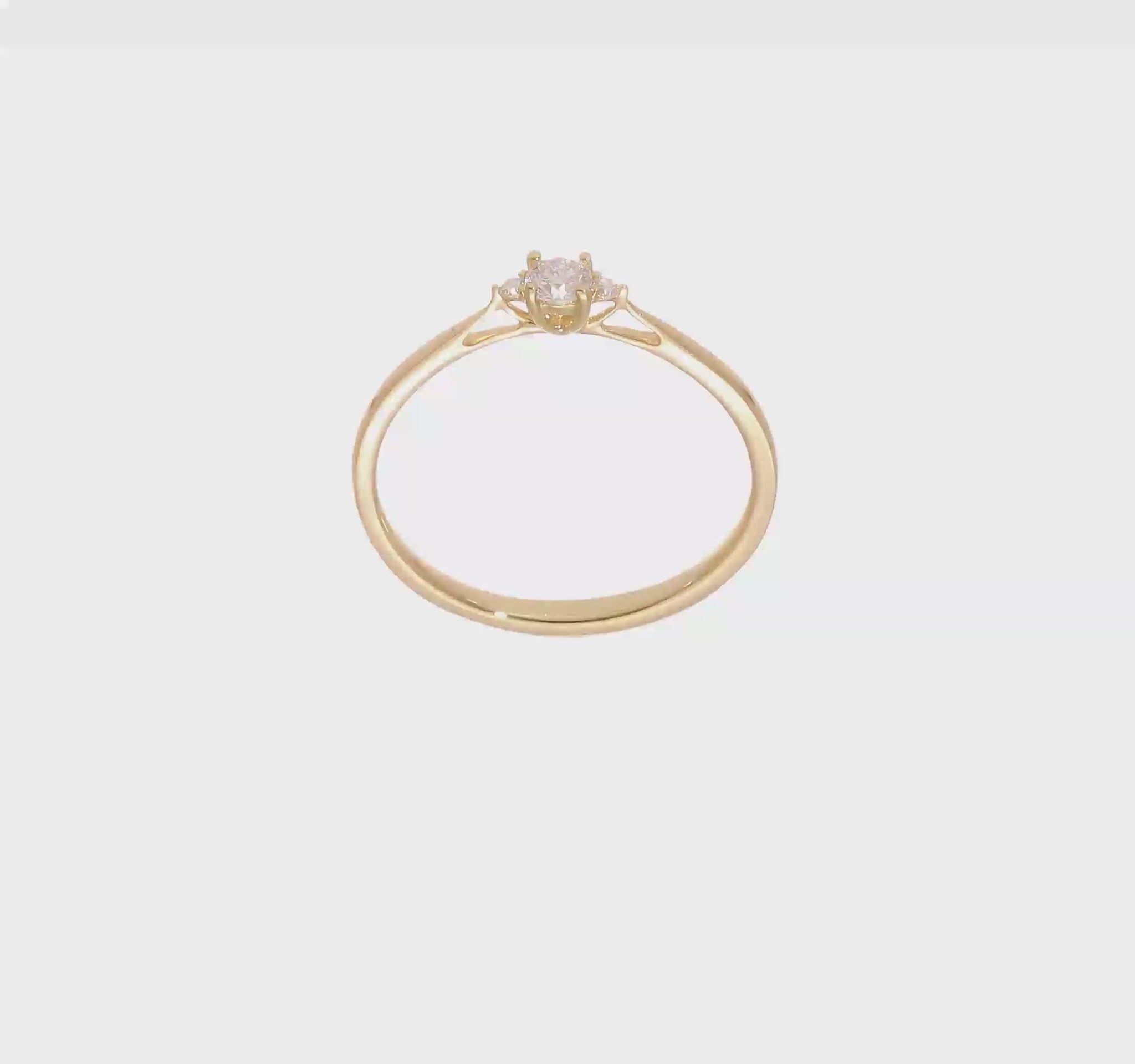 0.12ct. CZ Solid Real 14k Complete Promise Ring-rm6623e-012-yaa