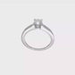 14K White Gold Diamond Peg Set CZ Engagement Ring-RM2670E-010-WAA